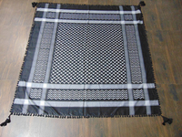 Écharpe Arafat Yasser Design pour femmes, en viscose et polyester, hijabs à franges, motif géométrique/à carreaux, écharpe carrée, taille personnalisée