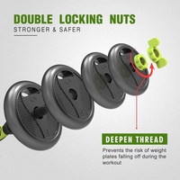 PINJIAN Haltères à Domicile Équipement de Fitness Kettlebell 4 Poids Libres Haltères et Barre Ajustables pour le Fitness