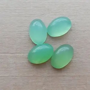 天然绿色金玉石椭圆形光滑散装凸圆形宝石，厂家批发价格来自制造商供应商