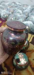 RAKU HEART WITHPET PAWS CREMATION <b>URN</b> American Style Metal <b>Pet</b> <b>Urn</b> From BRASSWORLD INDIA - Product Image 6