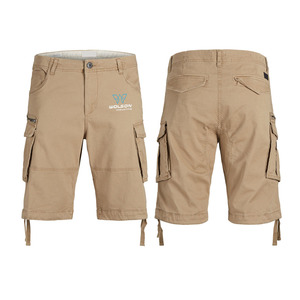 Nuevas llegadas al por mayor: Pantalones cortos cargo lisos para hombre, OEM, los más vendidos, casuales, de verano, de secado rápido, transpirables, de cintura alta con botones. - Product Image 1