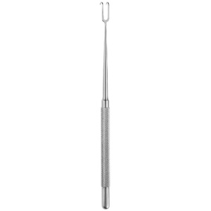 Gancho Doble de piel de alta calidad, 16cm de longitud, tamaños disponibles: 2mm, 5mm, 7mm, 10mm, mango recubierto de oro de acero inoxidable - Product Image 1