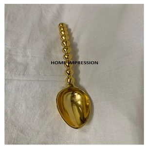 <b>Gold</b> & Silver Metal Fancy Large Designer <b>Spoons</b> - Product Image 5