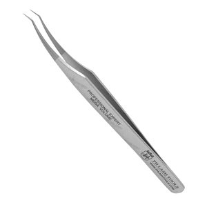 Pincettes à cils de haute qualité, pinces à épiler, Volume de beauté en forme de C, 6mm 45 degrés, couleur argent, pour étiquette privée, Extension de cils, 1 pièce - Product Image 2