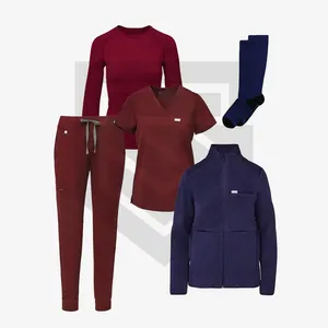 Uniforme de Enfermera Elástico para Mujer 2023, Nuevo Estilo, Conjuntos de Uniformes Médicos, Ropa Médica Completa - Product Image 1