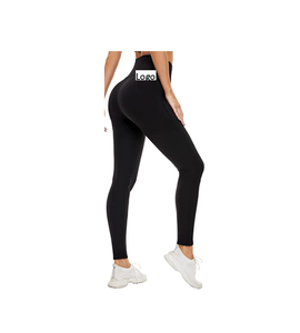 Pantalones de Yoga de cintura alta para mujer, mallas de entrenamiento para correr, 92% poliéster, 8% LICRA - Product Image 2
