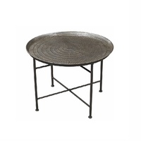 Mesa de centro de metal de diseño moderno hecho a mano con tapa de espejo color personalizado mesa auxiliar de lujo uso en el hogar mesa auxiliar de lujo al por mayor
