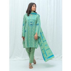 taupe colour women dress lawn amazing hot selling Pakistan ladies suit India summer and winter wear - Product Image 2
