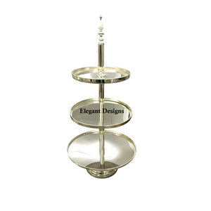 Superior Quality <b>Three</b>-<b>Tier</b> Handmade Designer <b>Cake</b> <b>Stand</b> Gold Plated Metal Best Wholesale New Decorative <b>Cake</b> <b>Stand</b> - Product Image 5