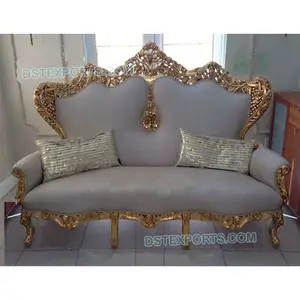 Boston Wedding Love Seater-Conjunto de sofás de último diseño, mueble de madera tallado para bodas