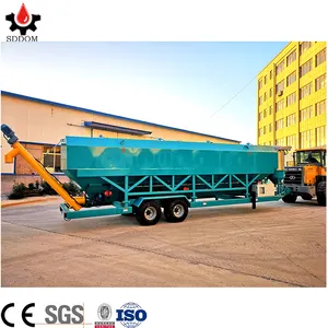 Di Chuyển Số Lượng Lớn Xi Măng Silo Xe Tải Cho Trạm Trộn Bê Tông Mini Xi Măng Silo Với Lốp Xe