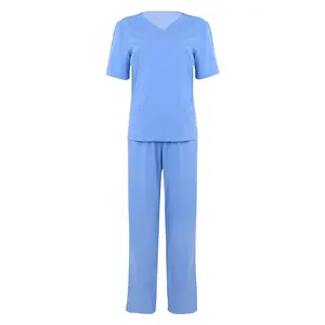 Conjunto de esfregão para enfermeiras fabricante royal blue scrub suit