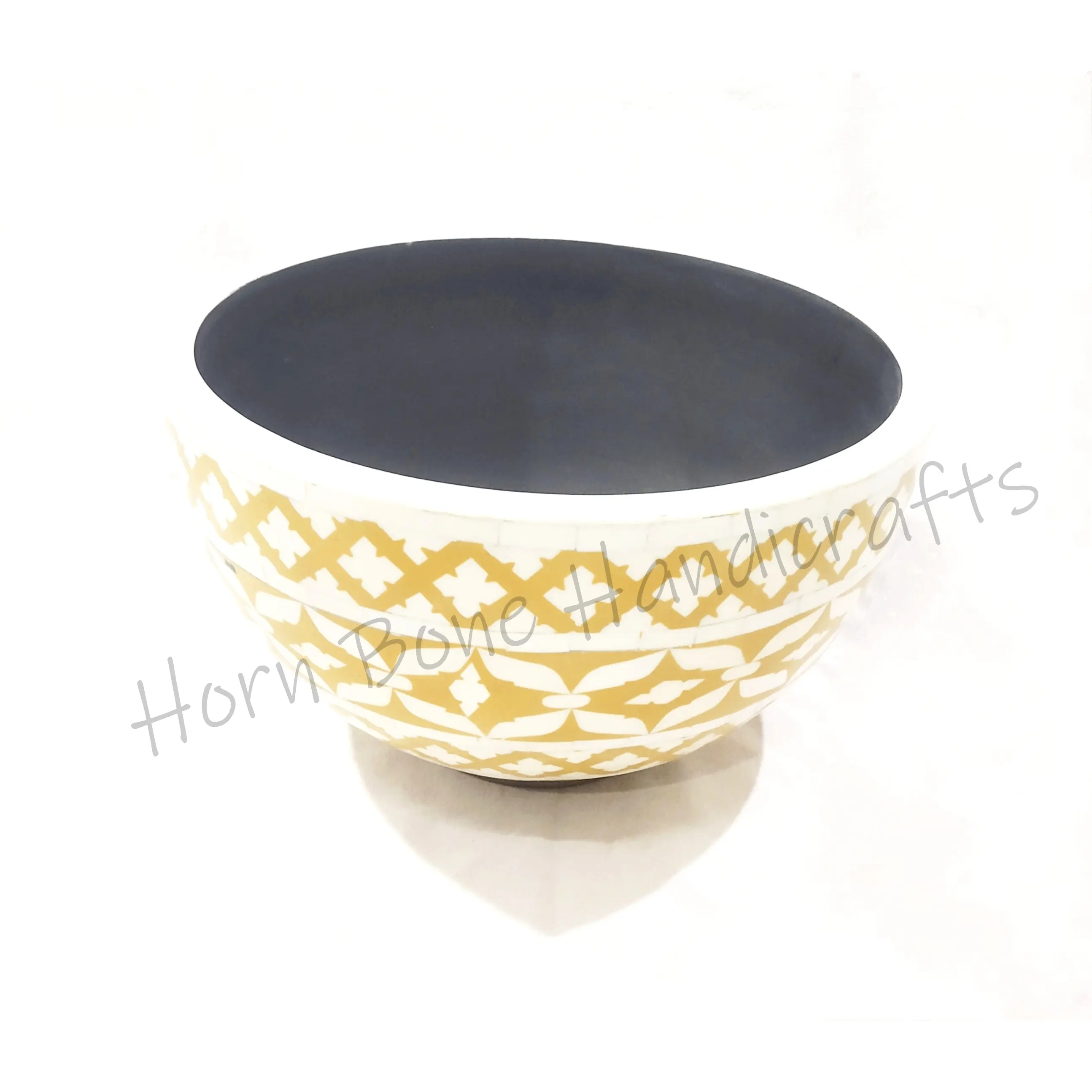 Indian Handmade Bone Inlay Chocolate Bowl Handcrafted Floral Bone Inlay Serving Bowl Mother of Pearl Deep Depth Chocolate Bowl