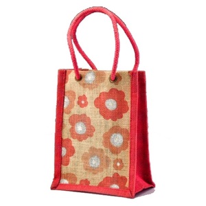 Bolsa Jhola de yute reutilizable de uso diario con asa reforzada para llevar frutas y verduras comestibles de Leche Cultivada en el mercado - Product Image 4