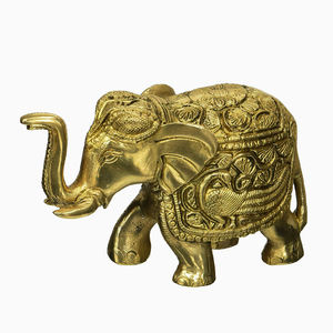 18 ''Statue en laiton décoration de la maison inde éléphant - Product Image 1