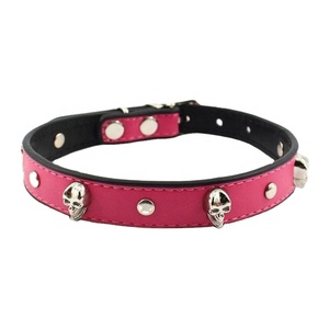 อินเทรนด์พรีเมี่ยมคุณภาพแฟนซี100% หนังวัวปลอกคอสุนัขสตั๊ดขายส่งผู้ผลิตทุกขนาดและสีที่มีอยู่ - Product Image 1