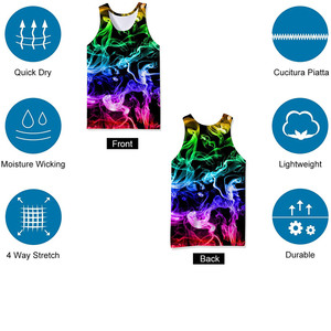 Camiseta sin mangas de verano para hombre, talla grande, personalizada, para gimnasio, entrenamiento, fitness, atlética, informal - Product Image 3