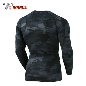 Custom Long Sleeve Camo Sublimated MMA <b>Rashguard</b> & Spandex Fabric Surfing Surfwear for Adults with Custom Logo - Product Image 2