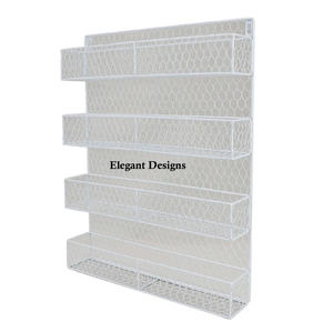 Cesta de lujo de diseño montada en la pared con recubrimiento en polvo negro único Ecológico Hierro Metal Elegante Última venta al por mayor para hoteles - Product Image 2