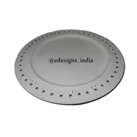 Assiette de présentation décorative en fer, faite à la main, écologique, jetable, pour usage domestique et en restaurant, luxueuse, élégante, de style indien, pour la table