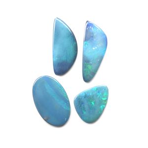 Australien Naturel Opale Cabochon Doublet Blanc Noir Cristal Gemme Perle Lisse Coupe 16X12MM 24X9MM pour Colliers 8mm Hauteur" - Product Image 4