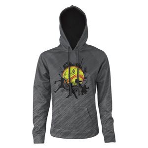 Sweat-shirt à capuche de softball personnalisé pour hommes polyester polaire imprimé par sublimation sweat-shirt de sport à manches longues OEM - Product Image 5