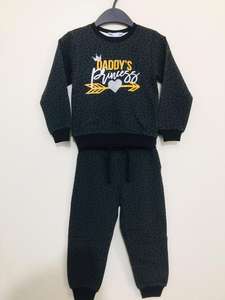 Vêtements de marque en surplus : Ensemble sweat-shirt à manches longues et pantalon en coton pour bébés garçons, col rond, stock du Bangladesh - Product Image 3