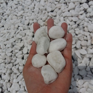 Pierres de pavé naturelles, galets blancs neige non polis, décoration de jardin pour la maison - Product Image 1