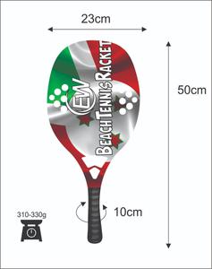 Raquettes de beach tennis personnalisées en carbone et fibre de verre avec vos logos et combinaisons de couleurs 310-330g 50cm - Product Image 2