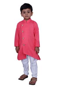 Islamic Pure Cotton Side Pattern <strong>Kids</strong> Kurta Pajama Set Newest Omani Style Eid <strong>Clothes</strong> Ready Stock - Product Image 3