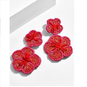 Pendientes con Forma de Corazón Bordados con Cuentas, Hechos a Mano en India, Diseño Clásico para Mujeres y Niñas, Regalo para Fiestas, Alta Calidad - Product Image 4