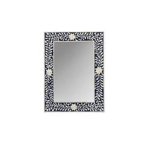 Miroir mural de chambre à coucher en bois, incrustation d'os, de qualité supérieure, moderne, meilleures ventes, support de cadre, réflecteur de verre - Product Image 1