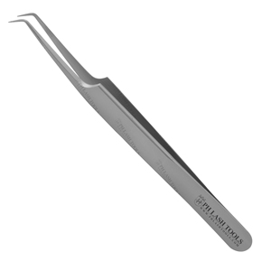 Stainless Steel Mirror Polish Color Volume Tweezer 6mm 75deg for Eyelashes with Your Own Logo, Eyelash Volume Tweezer - Product Image 2