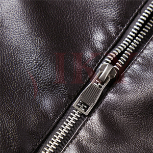 Blouson homme en cuir à col droit, vêtement d'extérieur, style décontracté, vente en gros, - Product Image 6