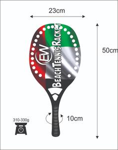 Raquetas de Tenis Playa, Cara de 20 mm, Peso 310-330 g, Longitud 50 cm, Empuñadura de Fibra de Carbono - Product Image 3