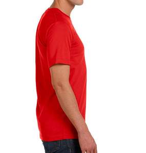 Bella Canvas Unisexe Respirant Coton Tee Hommes Rouge À Manches Courtes Sport Cou T-Shirt Uni Blanc Top - Product Image 2