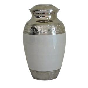 Urna conmemorativa para adultos de latón de diseño clásico, suministros funerarios duraderos para adultos, esmalte con acabado de níquel para cenizas humanas, entierro de cremación - Product Image 3