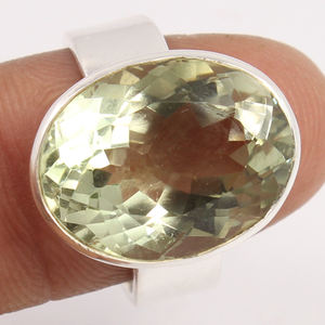 Mode améthyste anneaux 925 solide en argent Sterling à la mode bague tous nous taille naturel vert améthyste pierre précieuse décontracté bijoux fins - Product Image 2