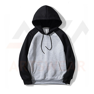 Sudadera con capucha para hombre, de manga larga, color blanco, 220 gsm, con logotipo personalizado, de lana y algodón - Product Image 3