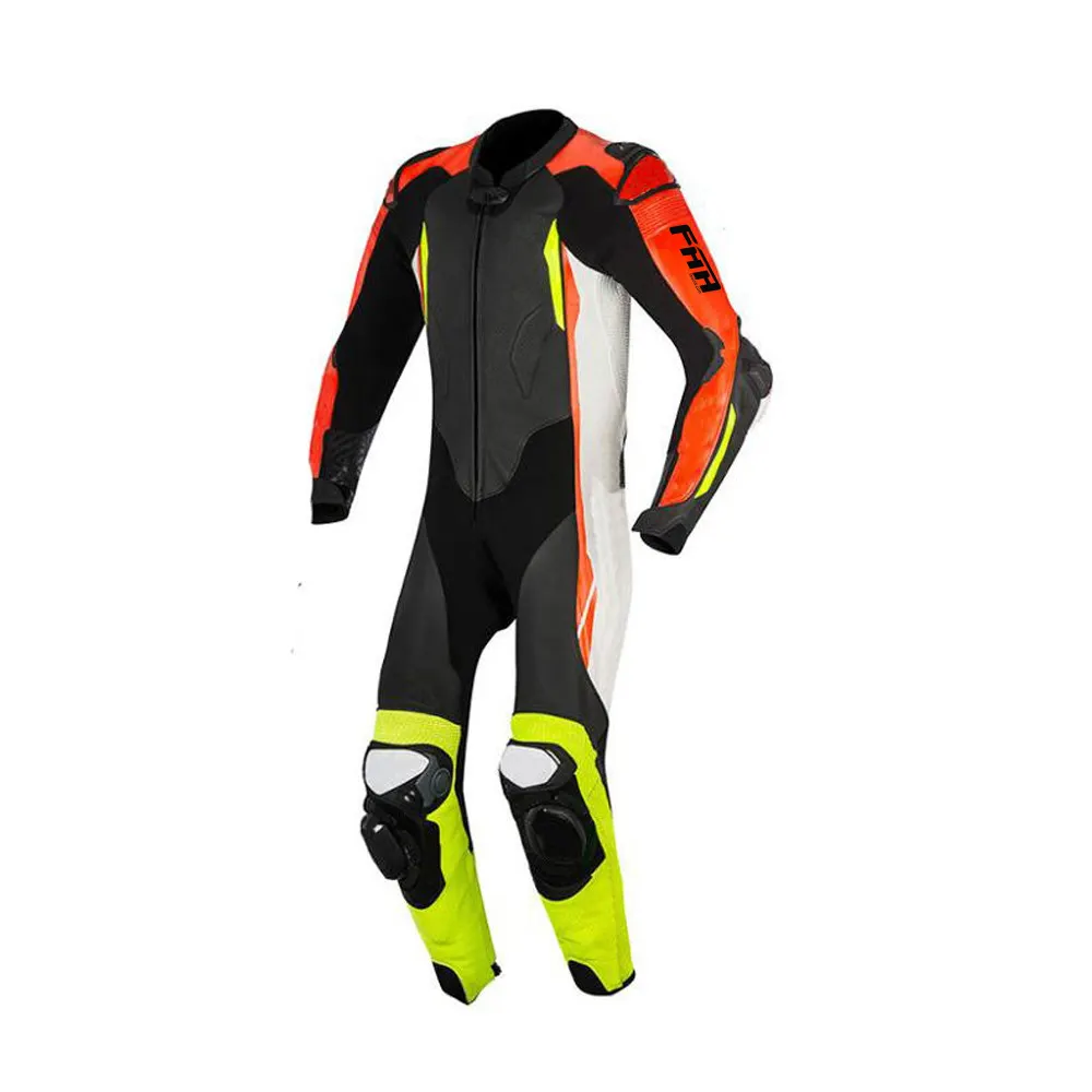 Racing Gear Leather Made Zentai Suits For Heavy Motorbike Riders With Custom Label For Sale