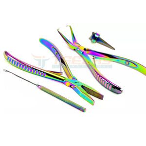 TEEJAY's Best Selling Hair Extension <b>Plier</b> <b>Set</b> #15081 Silver Hair extension tools <b>set</b> best for Micro beads hair extensions - Product Image 2