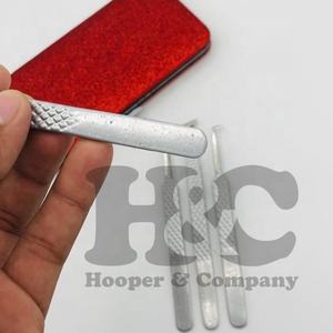 Pinzas Profesionales Plateadas para Extensiones de Pestañas, Pinzas Personalizadas de Acero Inoxidable Sostenible, Herramienta Puntiaguda para Pestañas de Mink, Empaque Plano - Product Image 5