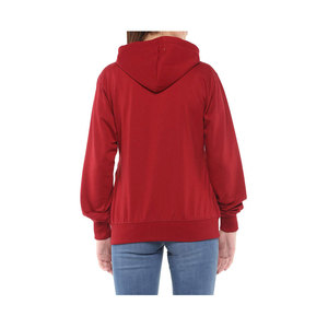 Pull à capuche couleur unie à la mode pour femmes, sweat à capuche avec logo personnalisé, sérigraphie numérique 100% bambou pour l'hiver, vente en gros - Product Image 2