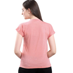 T-Shirt à col rond pour femmes, confortable, avec Logo personnalisé, prix d'usine - Product Image 2