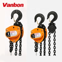 Palan à poulie à chaîne Vanbon de qualité supérieure de 0,5 tonne 1 tonne 2 tonnes 3 tonnes 5 tonnes avec chaîne de charge G80 pour les états-unis le marché du Japon