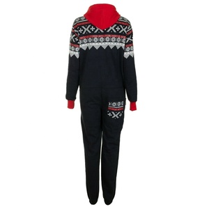 Combinaison à bretelles spaghetti à capuche style aztèque pour femme, pyjama, combinaison de sport, combinaison de jeu, polyester/coton polaire, hiver, Noël - Product Image 4