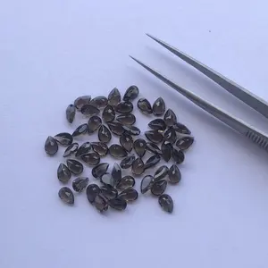 4mm 5mm Naturel Quartz Fumé Pierre Poire Coupe Facettes Pierres Précieuses En Vrac En Gros Meilleur Prix D'usine Semi Précieux pour Bijoux 2025 - Product Image 1