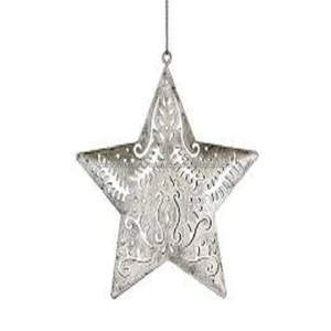Decoración de Pared Metálica con Corazón y Estrella Plateados, Artículos Decorativos para el Hogar, Diseño Moderno, Hecho a Mano, 4 Piezas - Product Image 4