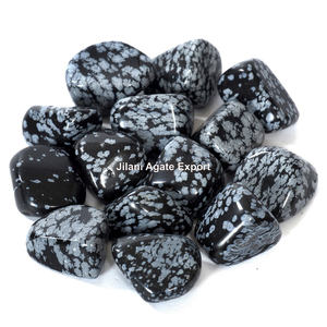 Natural Snowflake Obsidian Tumble Stone Gemstone for Reiki and Crystal Healing Polished Stone - Product Image 1