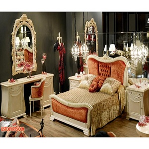 Meuble de chambre à coucher en bois de teck, sculpté à la main, taille King, article de luxe moderne, lit en bois Antique Premium pour la maison - Product Image 1